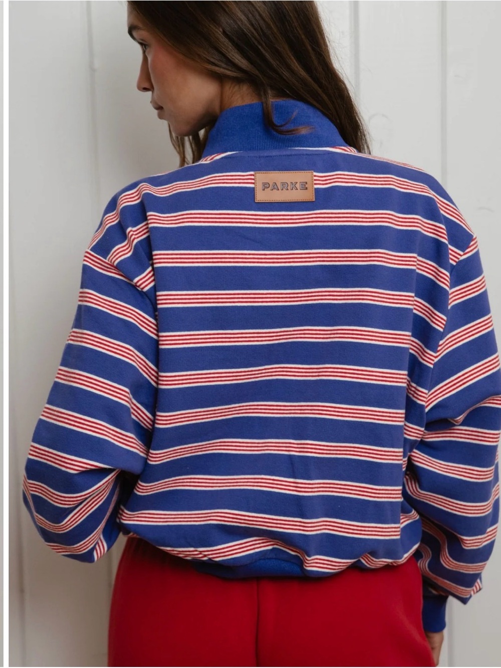 Striped Blue & Pink Zip-Up Jacket - Picture 2 of 2